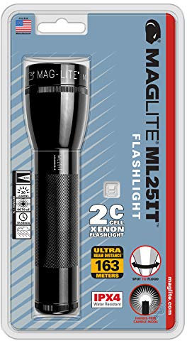 Maglite Linterna ML25IT 2 Pilas Tipo C en blister - Negro