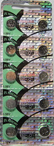 10 Maxell 371 SR920SW AG6 D371 LR920 Batteries, New hologram packaging that guarantees authenticity by Maxell
