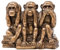 Leonardo Collection 3 sitzend Affen Skulptur, Bronze, 17 x 9 x 13 cm