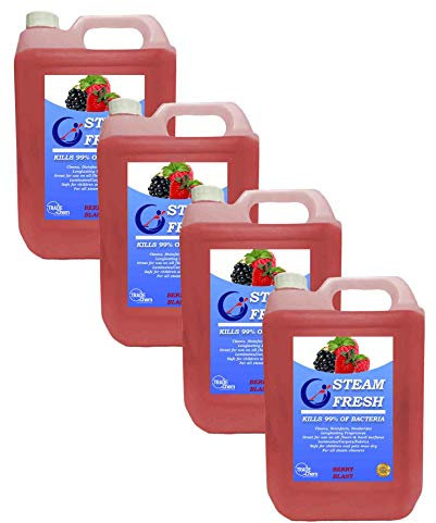 4 x 5L STEAM CLEANING DETERGENT SOLUTION - STEAM CLEANER FLUID FOR ALL MACHINES INC VAX - BERRY FRESH