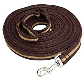Horka longierleine mit Karabinerhaken Polyester 8 Meter braun