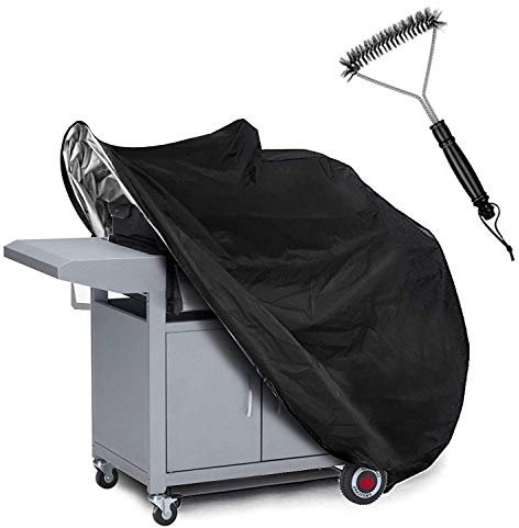 Kit Housse de Gril, Housse de barbecue étanche, Housse de Gril résistante aux gaz 145 x 61 x 117 cm Comprend Une Brosse à Gril en Acier Inoxydable