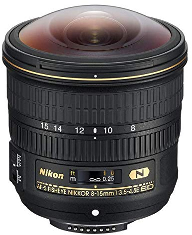 Nikon 20066 AF-S FISHEYE NIKKOR 8–15mm 1:3.5–4.5E ED Objektiv schwarz