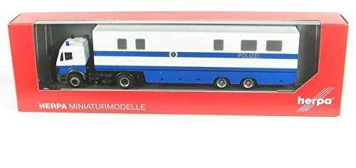 Herpa 309615 Mercedes-Benz SK Koffer-Sattelzug Polizei Sachsen