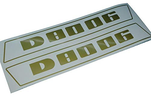 DEUTZ D8006 Schriftzug Aufkleber in Gold, Sticker/Beschriftung, zum Oldtimer Restaurieren von Lack & Verkleidung. Schlepper Emblem Alternative