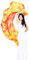KIKIGOAL Bauchtanz-Schal für Damen, 100 % Seide, verschiedene Farben, 1,14 x 2,5 m, Blume/Orange, 250*114cm/98x45