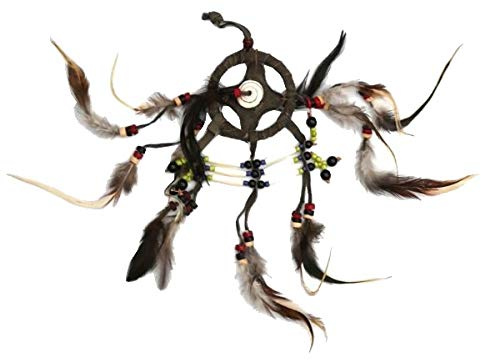 Traumfänger 6/20 cm Indianer Art Leder Dreamcatcher TF28