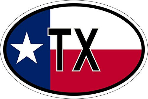 Akachafactory Sticker Aufkleber Nationalitätenkennzeichen Flagge Fahne Texas TX