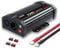 NDDI POWER 1500W Spannungswandler 12V auf 230V Stromumwandler mit 3.1A Dual USB-Anschluss, Autokonverter Wechselrichter für Auto, Wohnwagen, Camping, Laden von Handys, Laptops und Anderen Geräten