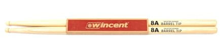 Wincent 8A Hickory-Schlagzeugstöcke (Paar)