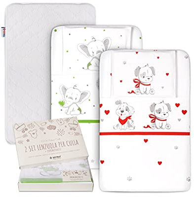 GOYSILA 2er Set Spannbettlaken Next to Me Kompatibel mit Chicco Next2Me Babybett Matratze 83x50cm 100% Baumwolle Hohe Qualität Oeko-Tex® Zertifiziert Atmungsaktive Matratzenauflage Waschbar bei 40°