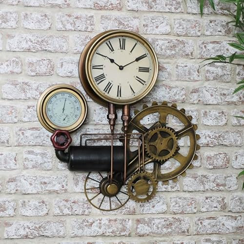 Melody Maison Large Industrial Pipe Clock 53cm x 48cm