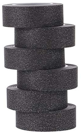 Milisten 6rollen Papier Tape Schwarz Mit Für Scrapbooking Und Bastelprojekte Pro Rolle Für Kreative Handarbeiten Und Dekoration