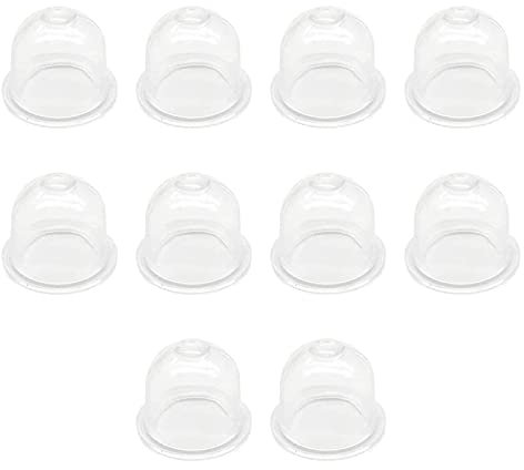SacJkt Zündkapsel Primer Pumpe, 10 Stück Kraftstoffpumpe Vergaser, Universal Kunststoff Zündkapsel Primer Pumpe für Benzin-Kraftstoff Kettensägen, Trimmer, Gebläse Rasenmäher (19mm)