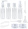 11 pièces Bouteilles de Voyage, Contenants de Voyage Rechargeables, Bouteille Toilette de Voyage Étanches plastique avec Sac Transparent pour Cosmétiques, Maquillage, Liquids, Shampoing, Gel Douche