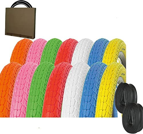 Kenda BMX Reifen 20x1.95 | 50-406 Krackpot Blau + AV Schlauch (Set 2 Stück)