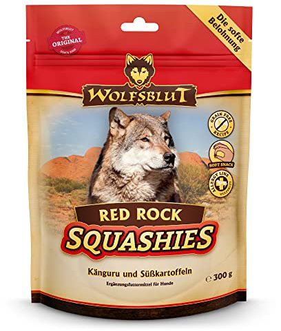 WOLFSBLUT – Red Rock Squashies Adult | Softe Snacks mit natürlichen Zutaten und wertvollen Superfoods für ausgewachsene Hunde. Hundesnack ohne Zusatzstoffe im Beutel | 6x300g