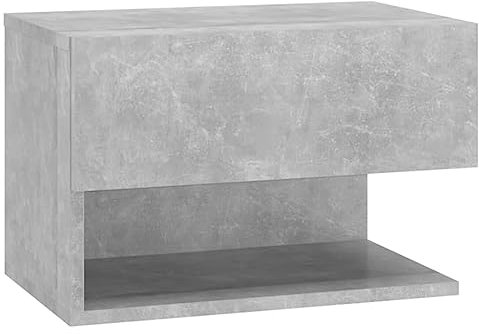vidaXL Wand Nachttisch Hängend Nachtschrank Nachtkonsole Nachtkommode Schlafzimmer Schrank Kommode Hängeschrank Wandschrank Betongrau Holzwerkstoff