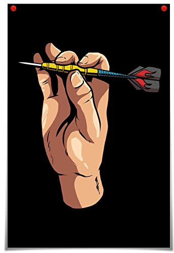 JIUJIUJIU Comics Poster Wandbild Kunstwerk Darts und Hände Leinwand Drucke Bild Wandkunst Malerei für Wohnzimmer Schlafzimmer Dekoration A0a49c7,60 * 90cm, ungerahmt