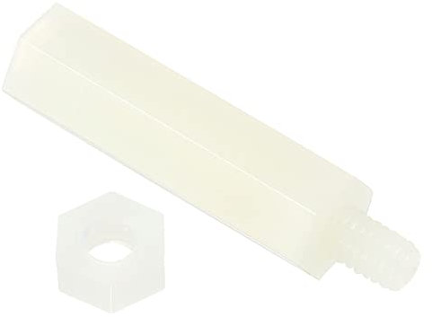 PATIKIL M4 40Pack Standoff Schrauben Nylon Sechskant PCB Abstandshalter Muttern für Hauptplatine Computergehäuse Leiterplatten Elektronik 25mm+6mm Weiß