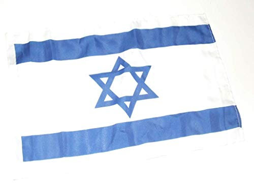 Bandera nacional israelí de Israel, 30 x 40 cm, con dobladillo hueco