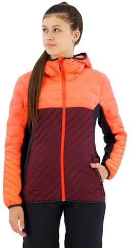 CMP Damen Hybrid Hoodie Jacke, burgundy, 34
