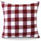 Ohok Dekorativ Vintage Kissenbezug, Polyester Leinen Plaid Zierkissenbezüge, Deko Sofakissen Couchkissen Kissenhülle Set für Schlafzimmer Wohnzimmer Sofa Couch Auto (45x45 cm, 1 Stück Rot-Weiβ)