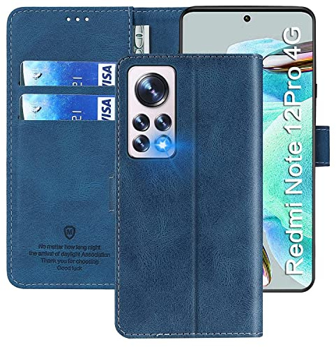 FMPCUON Handyhülle für Xiaomi 13T/Xiaomi 13T Pro/Redmi K60 Ultra Lederhülle | Faltbare Ständer Handytasche Kartenfach Standfunktion hülle Flip Case Magnet Kartenfach,Blau