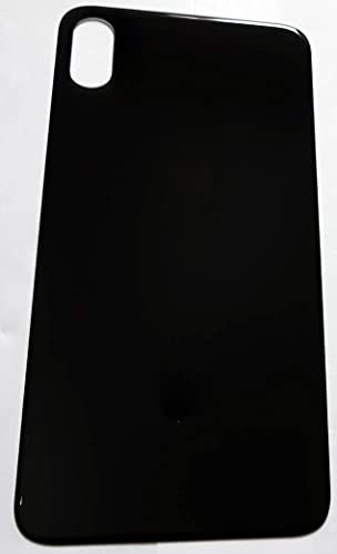 For iPhone XS Back Glass Battery Replacement Case Big Camera Hole Housing (Black)