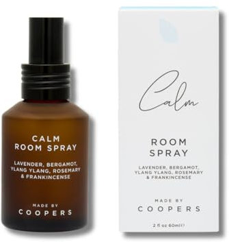 Made by Coopers Calm Room Spray | Natural Air Freshener with Essential Oils | Calming Aromatherapy Blend with Lavender, Frankincense, Bergamot, and Rosemary | Vegan & Cruelty Free | 60ml Glass Bottle