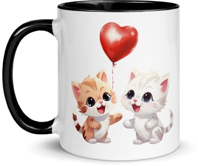 Chatcripant Tasse Mug Chat Félin Chaton Passion Humour Drôle Marrant Fan Cadeau Élégant Animaux de compagnie Fille Femme Homme (Chatons au ballon)
