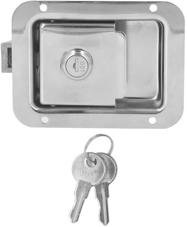 Glomora Wohnmobil-Reiseanhänger, Schloss, Edelstahl, Bündige Montage Mit Schlüsseln Für Wohnmobil, Pferdeanhänger, Schlepper, Türverriegelungsgriff-Ersatz