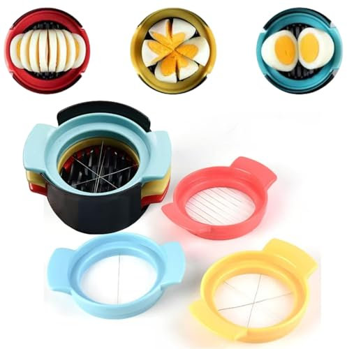 Egg Slicer for Hard Boiled Eggs,3 in 1 Egg Slicer,Strawberry Slicer,Grape Slicer,Banana Slicer Ideal for Salads, Sandwiches, Appetizers, or Garnishes, and More