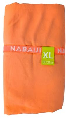 Nabaiji Mikrofaser Handtuch XXL Orange Reisen Badetuch Sport Schwimmen Wandern Schnelltrocknende Tücher aus Mikrofaser Ultra-leicht Strand/Gymnastik/Superabsorbierende Handtücher 110cm X 175cm