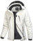 Libin Softshelljacke für Damen Warme Winterjacke Wasserdicht Winddichte Gefütterte Thermojacke Snowboardjacke Wanderjacke Übergangsjacke Funktionsjacke mit Kapuze Weiß M
