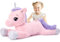 MorisMos XXL Unicorno Peluche Grande, 110cm Rosa Peluche Unicorno Gigante, Morbido Animale di Peluche Unicorno Regalo per Ragazze Fidanzata Ragazzi Compleanno Natale Deco