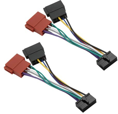 CGEAMDY 2 Stücke Autoradio Radio Adapter, Autoradio Adapter Buchse Kabel, Radio Stecker 20 Pin Auto, Radioadapter Stecker Autoradio, 20pin Auto Radio Kabelbaum ISO Adapter, Autoradio-Iso-Adapter