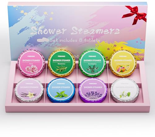 Shower Steamers Aromatherapy for Women and Men,8 Pack Pure Essential Oil Shower Bombs for Home Spa,Lingering Intense Aroma, Soothing Stress Relief,Body&Soul Relaxing Bath Bombs