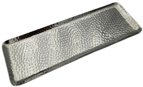 Dekotablett Dekoschale Metall Silber Deko Tischdeko Schale Tablett 45 cm B-Ware