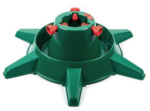 SOFTILLO XMAS Christmas Tree Stand for Real Trees – Holds Up to 10 Feet, Heavy Duty with Water Reservoir, Adjustable 6-Leg Base, Strong & Sturdy Design, Assembles in Minutes – Green