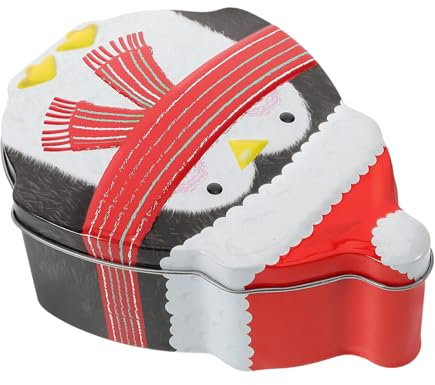 KICHOUSE Retro Cookie Jar Gingerbread Cookie Storage Metal Xmas Tins Candy Tins for Boys and Girls