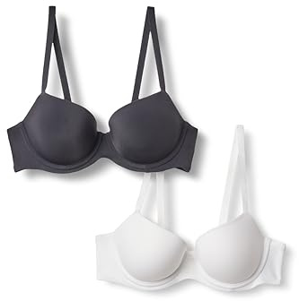 Amazon Essentials Women's Microfiber Lined Wired Balconette Bra