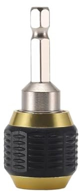 GLBMLMTHZP 60mm Hexagonal Shank Quick Coupling 1/4 Inner Hex Self-locking Connecting Rod Drill Bit Holder Drill Chuck Adapter Power Tool Socket Sockets