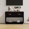 Lauuoeriau Casa & Giardino,Mobile-Mobile TV Nero 90x40x60 cm Legno massello di pino