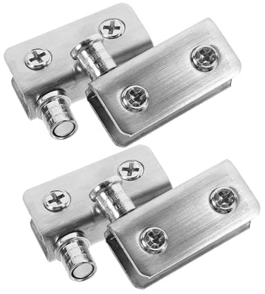SHINEOFI 1 Set Cerniere Per Porte Inossidabile Cerniere Regolabili Per Cabina Doccia E Armadi Compatibili Facile Installazione E Resistente Per Uso 4 Pezzi