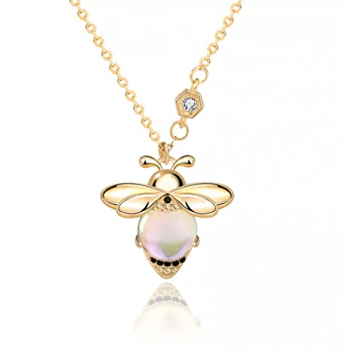 NTALJC Necklace a Ciondolo Silver Rose Gold Women Collana Gioielli Regalo di Compleanno