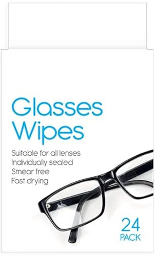 HITHIKA 24 Pack Screen & Lens Cleaning Wipes – Individually Wrapped Anti-Smudge Wipes for Glasses, Phones, Laptops, Monitors, TVs, Keyboards, iPads & Optical Lenses