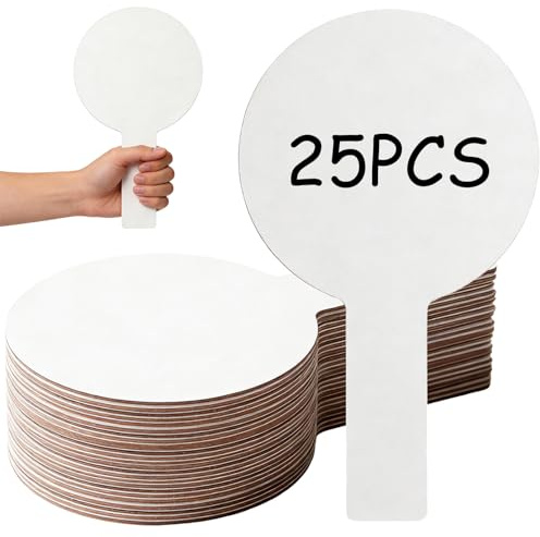 Lot de 25 mini tableaux blancs effaçables à sec - 23 x 13 cm - Mini tableaux blancs portables double face - Pour étudiants, salles de classe, réunions, jeux de vote