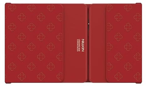 Nillkin Faltbare Reise-Tastatur mit Touchpad und Zahlenblock, drahtlose Bluetooth-Portabel-Falt-Tastatur mit Touchpad für PC, Laptop, iPad, Tablets und Smartphones, mit Silikonleder-Cover(QWERTY, Rot)