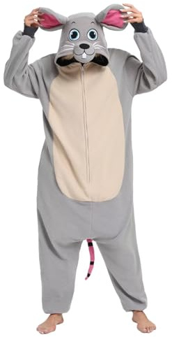 LBJR Tier Onesie Erwachsene Schlafanzug Fasching Karneval Halloween Pyjama